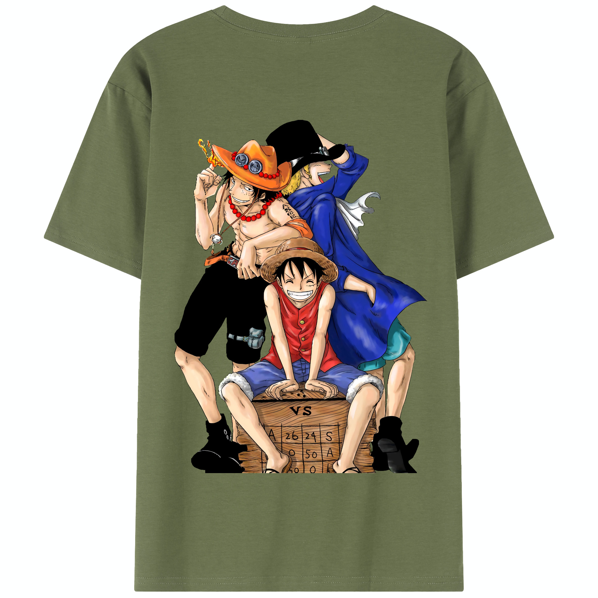 ワンピース モンキー・D・ルフィ ONE PIECE Monkey D. Luffy 綿100％半袖Tシャツ（背面プリント）